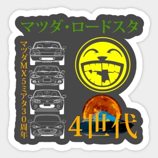 4 Gens of Miata Sticker